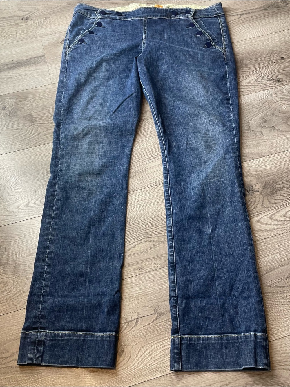 Pilcro Dark Blue Bootcut Jeans